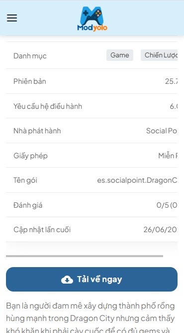Hướng Dẫn Tải Và Cài Đặt Dragon City Mod APK