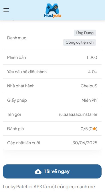 Hướng Dẫn Tải Và Cài Đặt Lucky Patcher APK