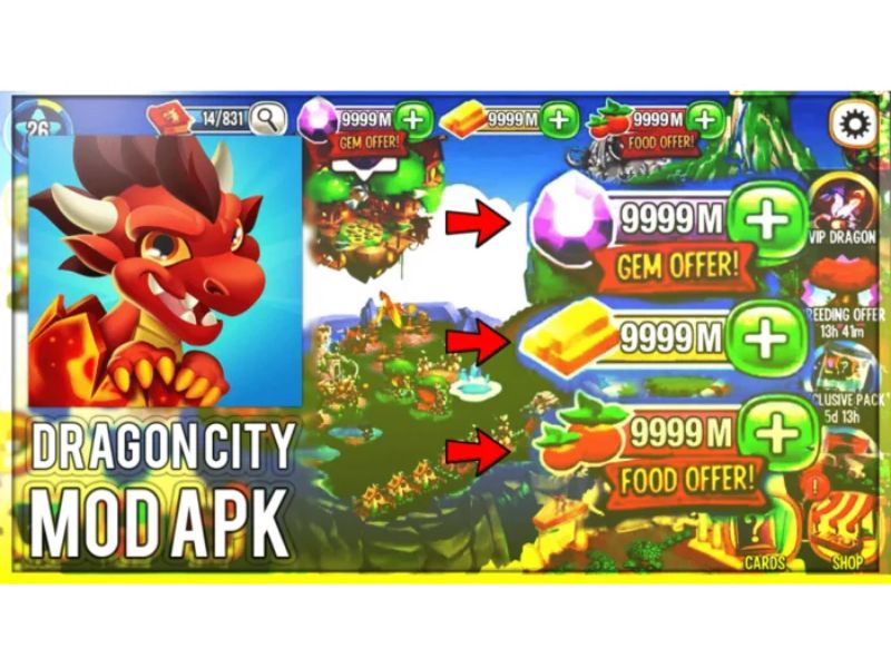 Những Tính Năng Mod Đặc Biệt Trong Bản Hack Dragon City
