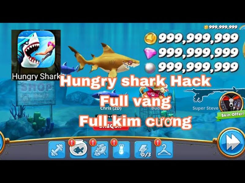 Tính Năng Nổi Bật Của Hungry Shark World