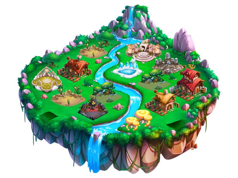 Xây dựng đảo rồng trong Hack Dragon City