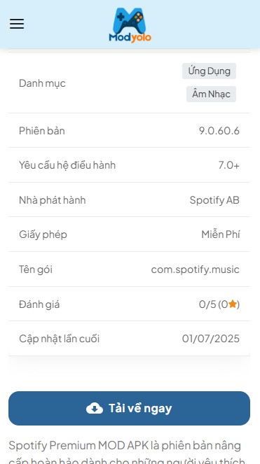 Hướng Dẫn Tải Và Cài Đặt Spotify Premium MOD