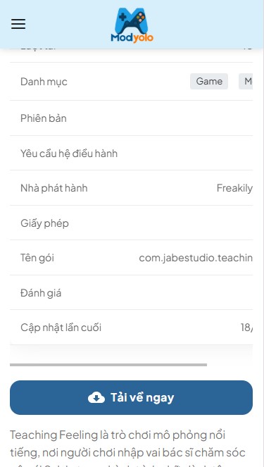 Hướng Dẫn Tải Và Cài Đặt Teaching Feeling MOD APK