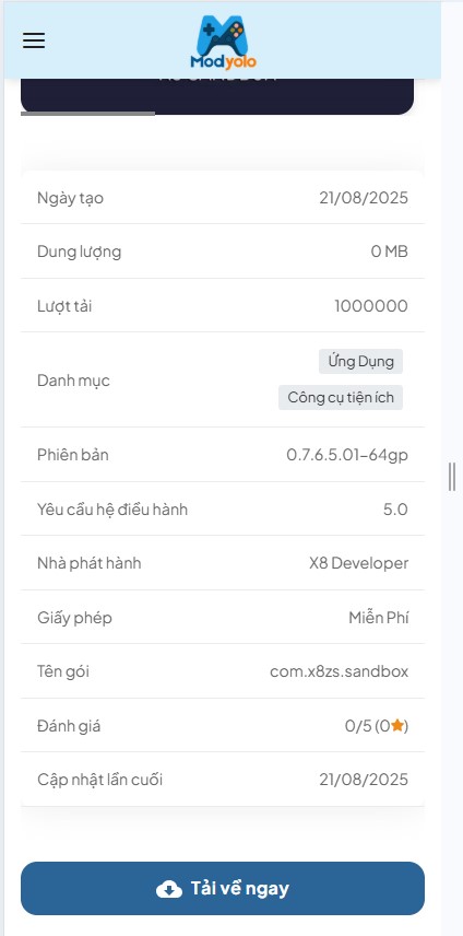 Cách Tải X8 Sandbox MOD VIP Trên Android
