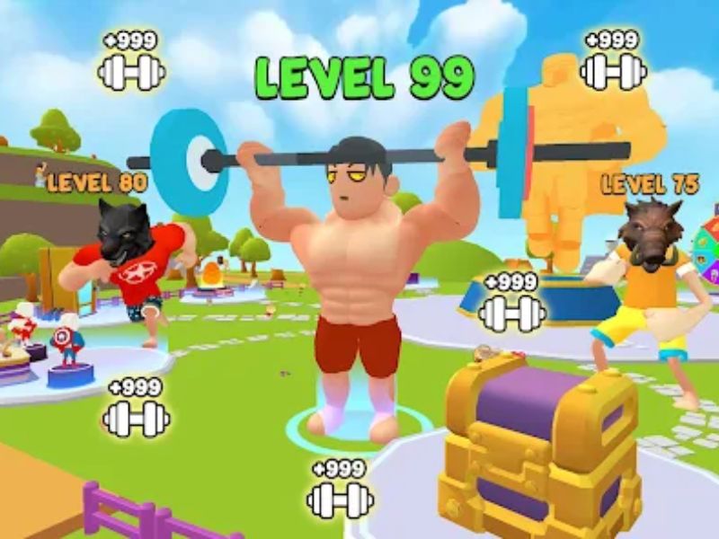 Chế Độ Đua Sức Mạnh Của Lifting Hero Hack