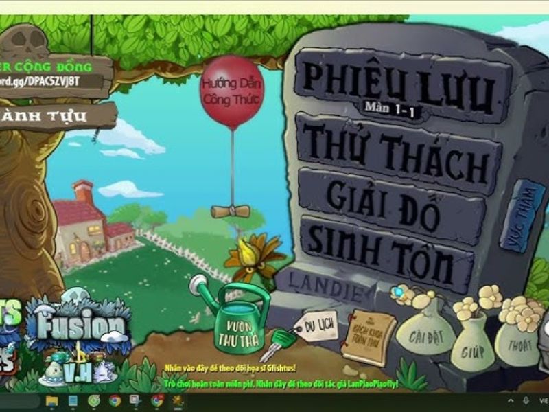Hỗ trợ Tiếng Việt trong Plants Vs Zombie Fusion