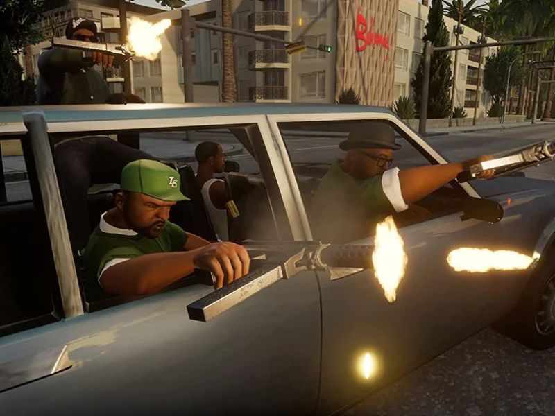 Lối chơi cuốn hút trong GTA San Mod Xe Độ