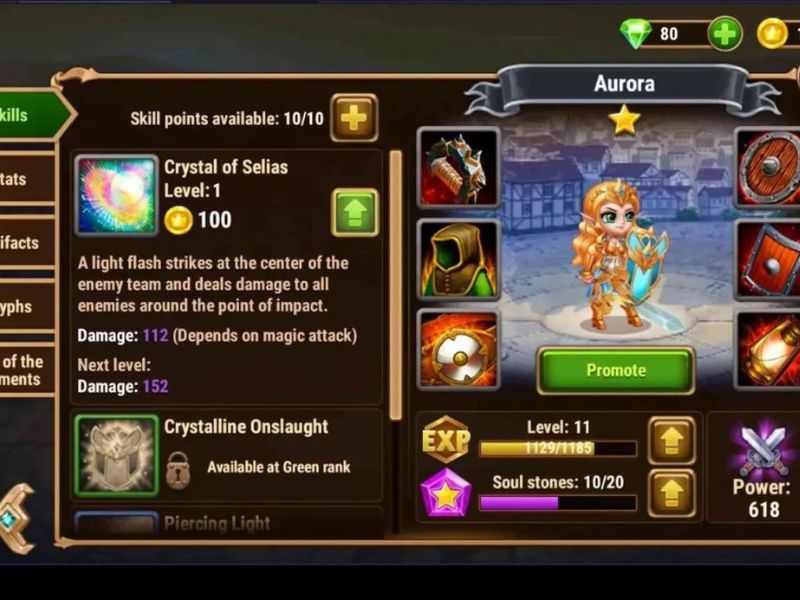 Tăng sát thương và phòng thủ trong Hero Wars Hack