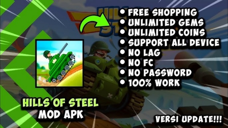 Tính Năng Nổi Bật Có Trong Hack Hills Of Steel