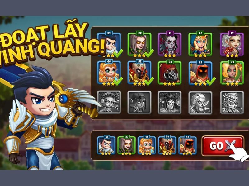 Xây dựng đội hình anh hùng trong Hero Wars Hack